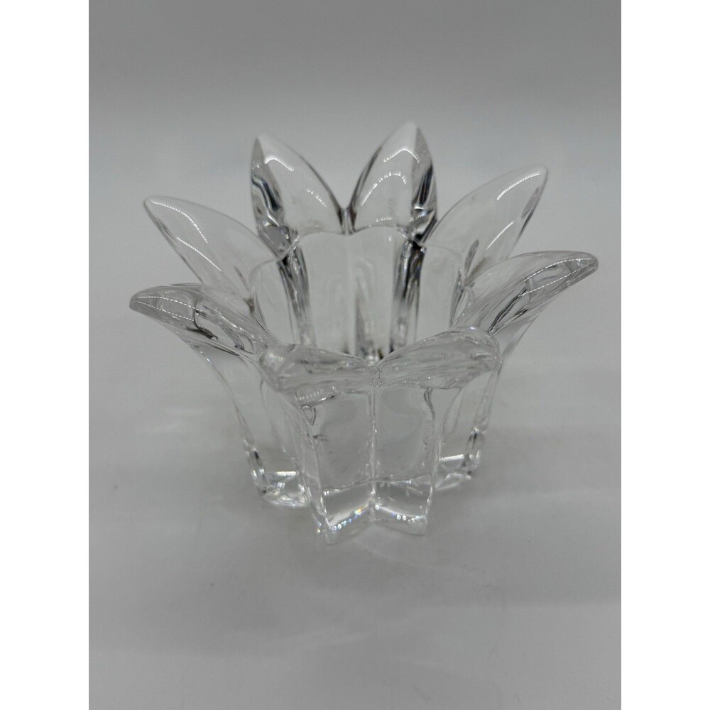 Royal Gallery Lead Crystal Tulip Votive  Candle Holder 1997 Made In Italy‎